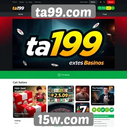 Plataforma ta99.com e sua interface de usuário