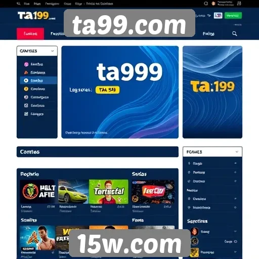 Análise da interface do usuário do site ta99.com